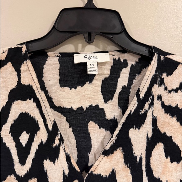 C by one Black & Beige Animal Print Two Piece Set – Wide Leg Full Length Pants - Picture 6 of 6